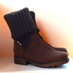 Brown Muks Luks covertible sweater boots